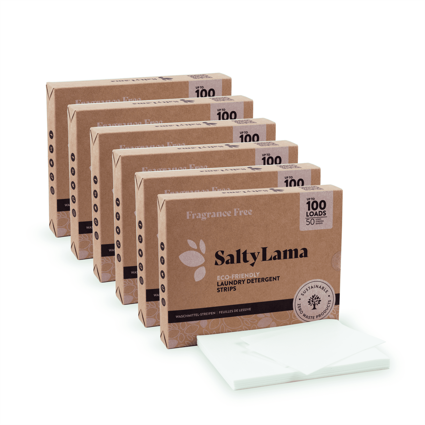 Eco Laundry Detergent Strips - 50 Strips Multipack - 6 Pack - Up to 600 Loads