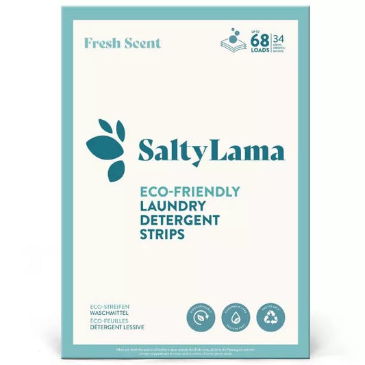 Eco Laundry Detergent Strips - 34 Strips - Up to 68 Loads