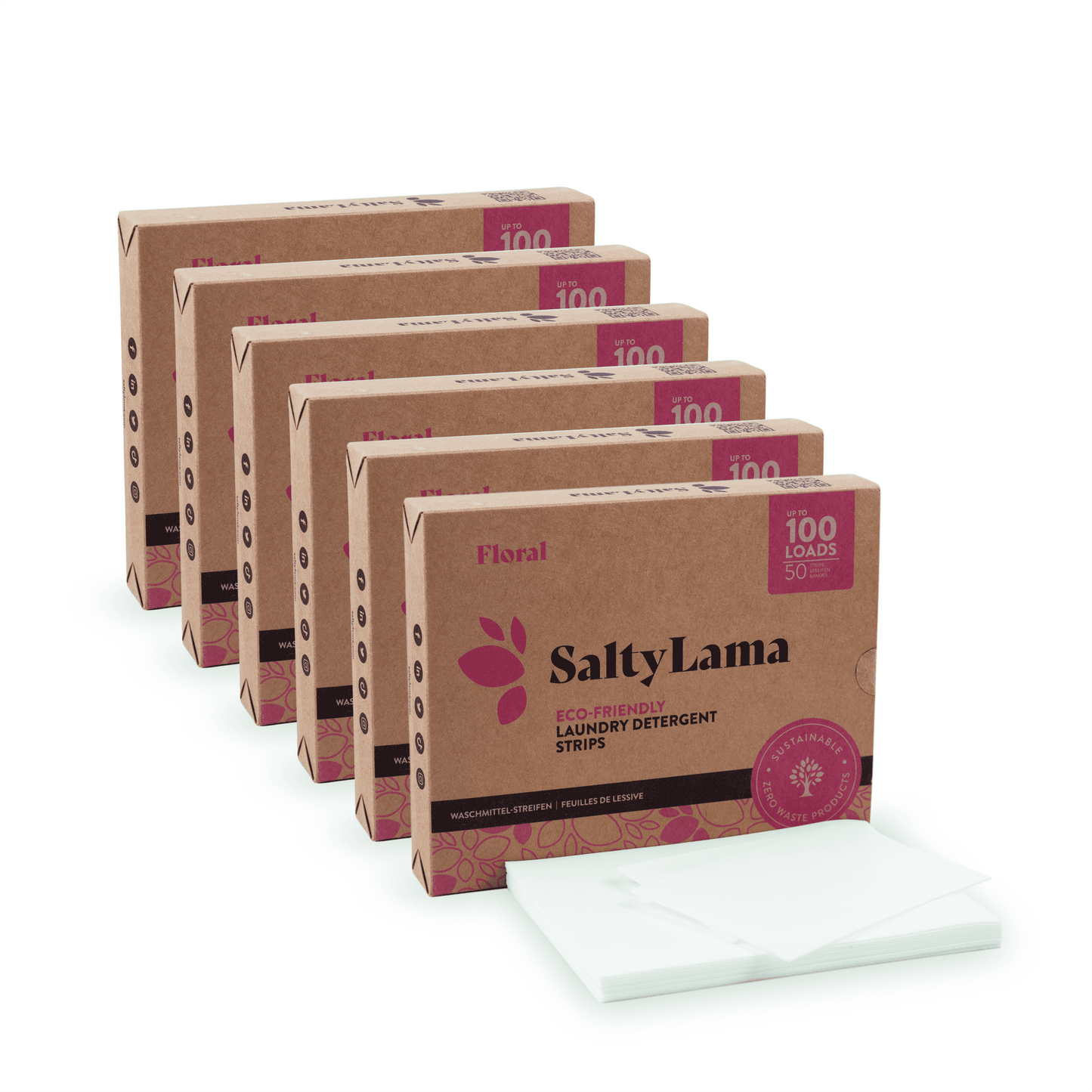 Eco Laundry Detergent Strips - 50 Strips Multipack - 6 Pack - Up to 600 Loads