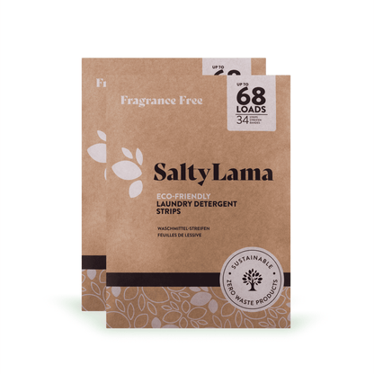 Bandes de détergent à lessive écologique - 34 bandes multipack - Lot de 2 - Jusqu'à 136 charges