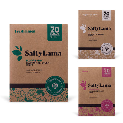 Eco Friendly Ultra-Concentrated Laundry Detergent Strips-Up to 20 Loads