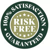 A sticker symbol that indicates that SaltyLama offers 100% satisfaction guarantee on their products.